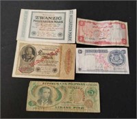 5 Foreign Currency Bills
