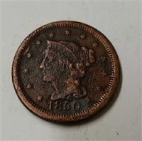 1850 U.S Large One Cent Coin