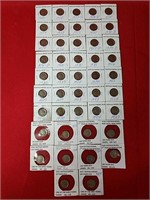 Forty-Five Buffalo Nickels, Various Dates