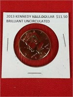 2013 Brilliant Uncirculated Kennedy Half Dollar