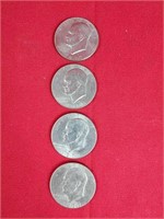 Four 1977 Eisenhower Dollar Coins