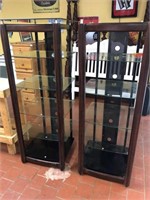 Pr of Glass Shelves, One Top Glass Missing