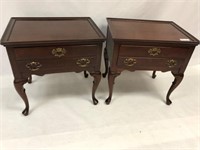 2 Queen Anne End Tables w/Drawer - 2 X MONEY