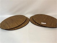 4 Padded Oval Placemats - 18" Long