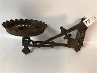 Antique Cast Iron Wall Lamp/Candle Holder