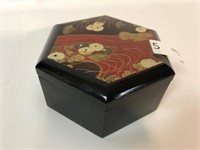 3 Nesting Black Laquer Boxes - 5.5" x4.5" x 3.5"