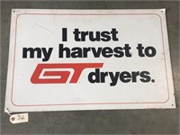 "GT Dryers Sign" Metal Sign