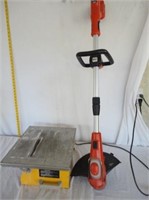 Workforce Tile Cutter And A Weed Eater U12C