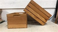 2 Wooden Storage Crates #7 Q12C