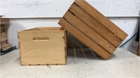 2 Wooden Storage Crates #8 Q12C