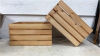 2 Wooden Storage Crates #5 Q12D