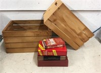 2 Wooden Storage Crates #6 & More Q12C