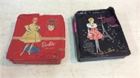 2 Vintage Barbie Cases w/ 1 Doll T14D