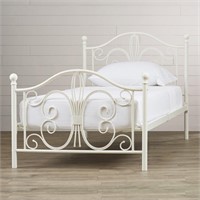TWIN METAL WHITE BOMBAY BED