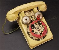 Mickey Mouse Club Tin Telephone, Rare Toy