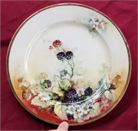12" Austrian Hand Painted Cake Plate/Platter