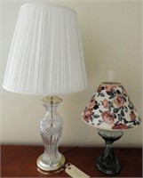 Crystal font table lamp, converted heart font