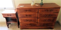 Maple 8 drawer dresser and matching single