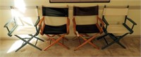 (4) folding directors style chairs