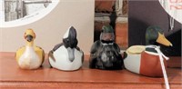 (4) Avon Collection miniature duck decoys