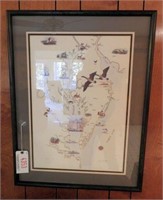 Framed Myra McGrath print of the Chesapeake