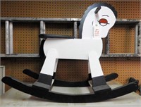 Black and White hand crafted child’s hobby horse