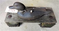 Cast iron figural duck boot scraper