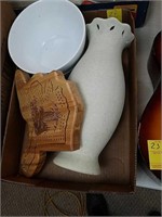 Vase, bowls, wood Alaska