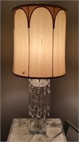 Vintage crystal prism lamp