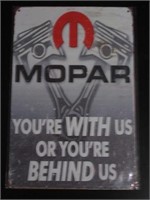 Mopar Your With Us Tin Sign