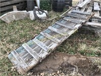 Antique slatted livestock ramp