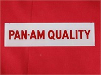 PAN-AM Quality Gasoline Pump Glass Plate Insert