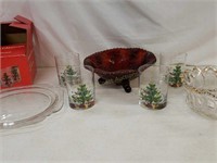 Vintage assorted glassware
