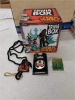 NIB Star Wars Trivia Box and Star Wars pins