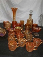 Vintage carnival glass collection