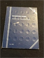 Roosevelt Dime Collection Book - 38 Silver Dimes