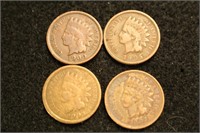 Lot of 4 Indain Hed Cents