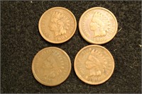 Lot of 4 Indian Head Cents