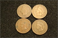 Lot of 4 Indian Head Cents