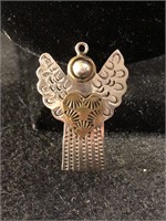 .925 Sterling Silver Christmas Angel Pendant