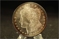 1880-S Uncirculated Morgan Dollar Gorgeous Toning