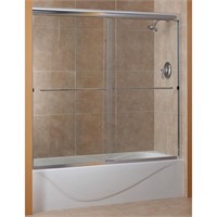 60“ Foremost Shower Door Silver Clear Glass