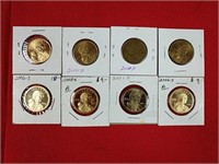 Eight Sacagawea Dollar Coins