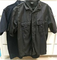 Two Men's Tactical Shirts, Black and Navy