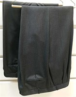 Two Pairs of Men's Dress Pants, Black and Grey