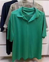Three Men's Collared Golf Shirts