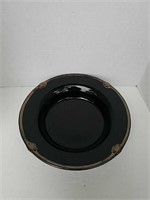Large Black Stoneware Serving Bowl