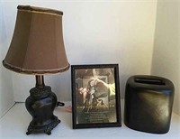 Petite Lamp, Inspirational Frame, Tissue Box