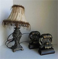 Coordinating Lamp and Bookends