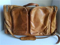 Light Brown Leather Travel Bag